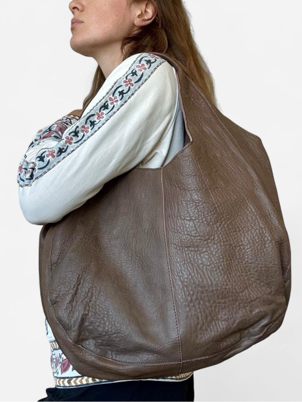 BIBA NWT Brown Leather Hobo Bag